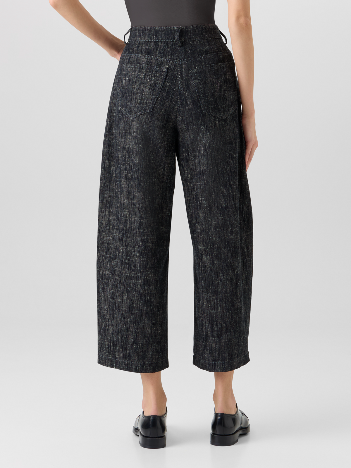 Designer Farrow Hose aus Gewaschener Baumwoll-Denim - Schwarz #editorial