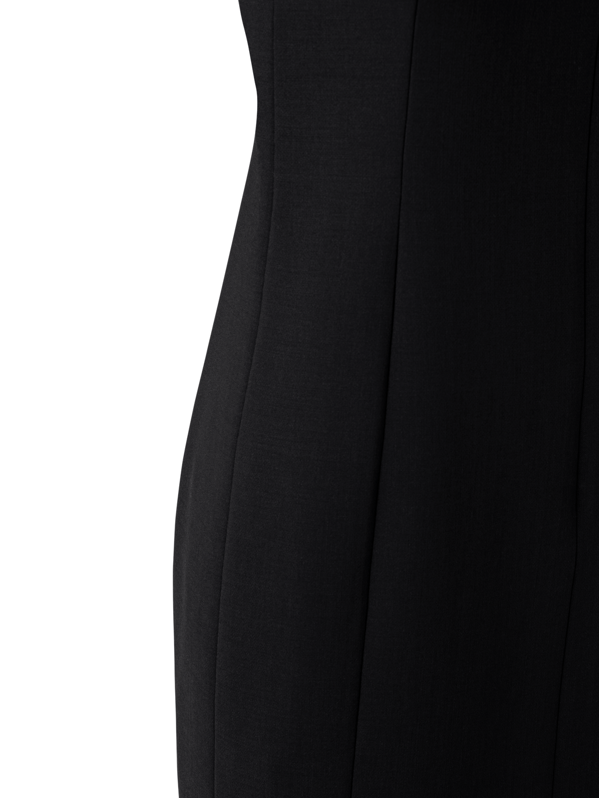 Designer Etuikleid aus Woll-Doubleface - Schwarz