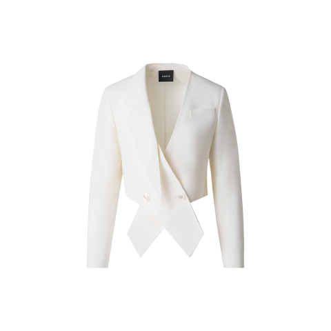 Asymmetrische Doubleface-Jacke aus Wolle