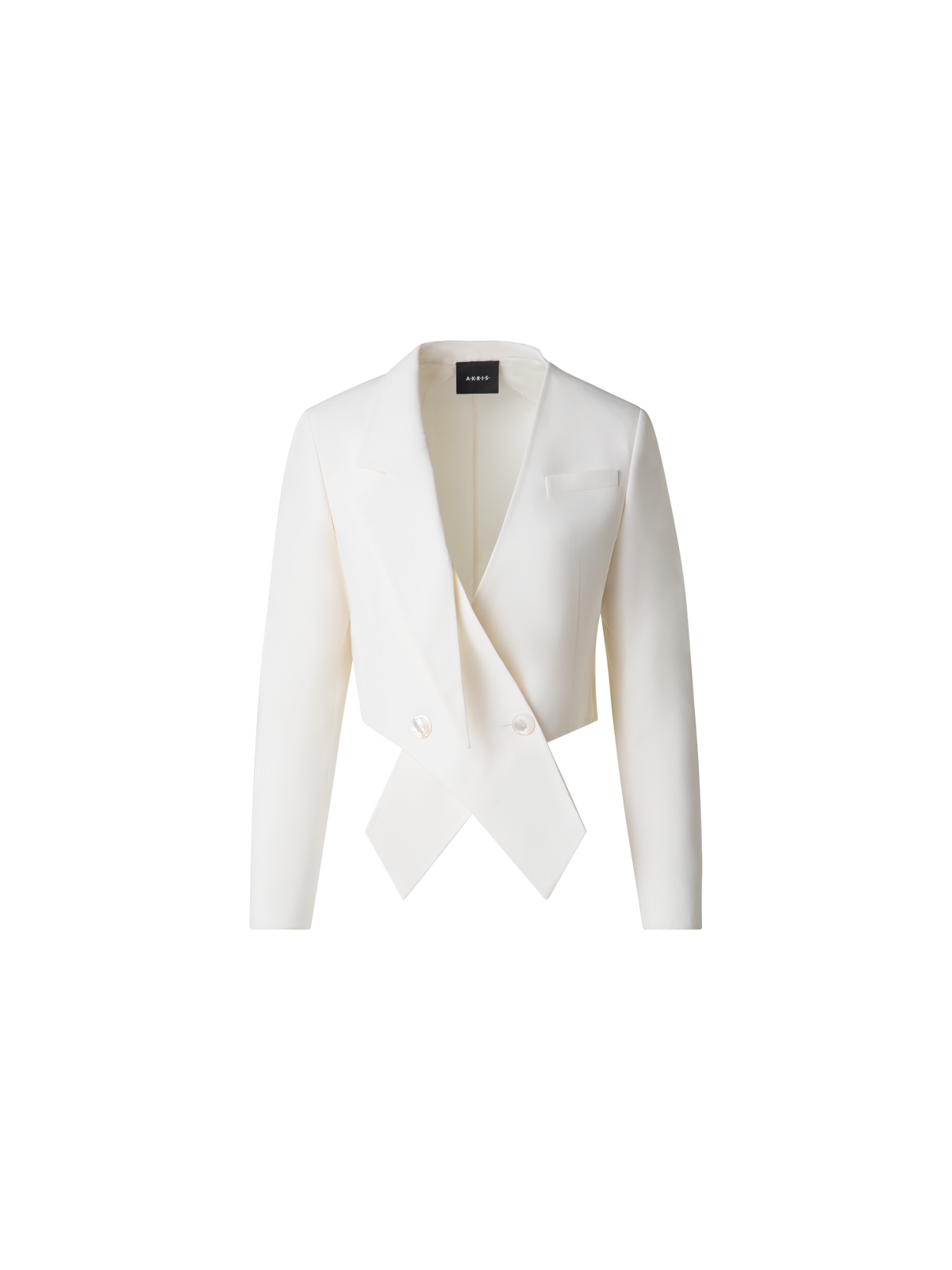 Designer Asymmetrische Doubleface-Jacke aus Wolle