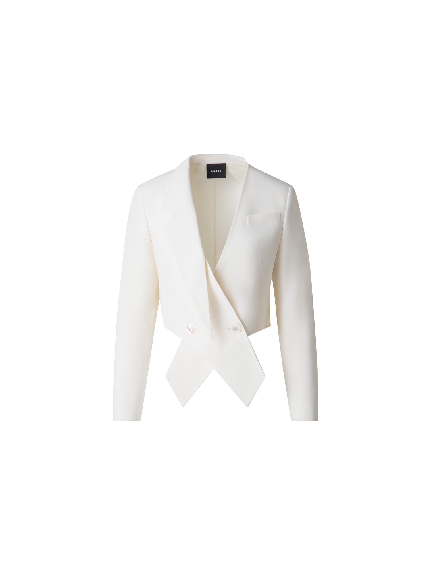 Designer Asymmetrische Doubleface-Jacke aus Wolle