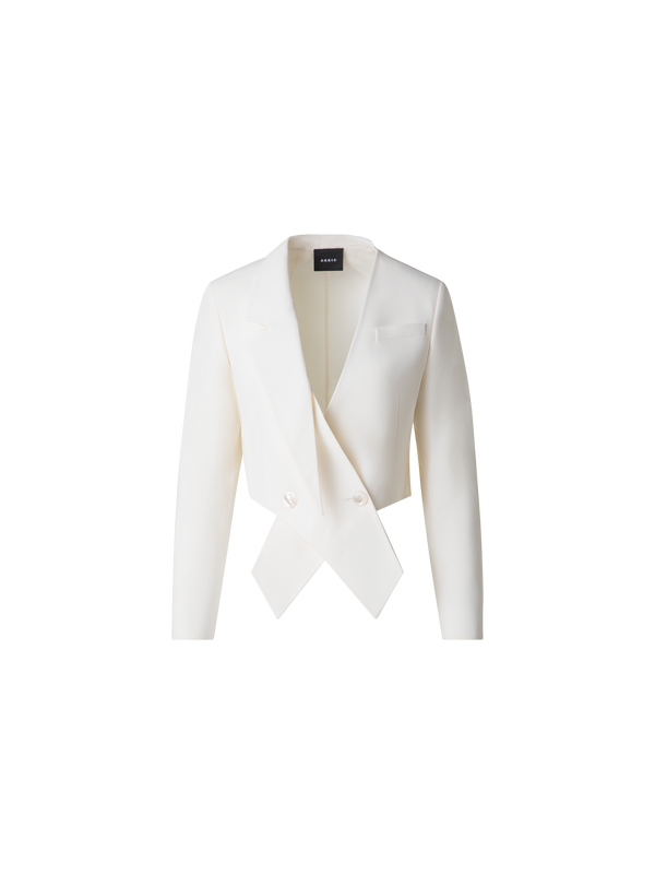 Designer Asymmetrische Doubleface-Jacke aus Wolle