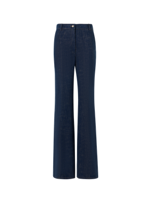 Designer Bootcut Hose aus Winter-Denim - Dunkelblau