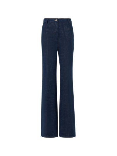 Designer Bootcut Hose aus Winter-Denim - Dunkelblau