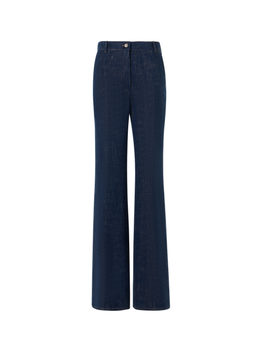 Designer Bootcut Hose aus Winter-Denim - Dunkelblau