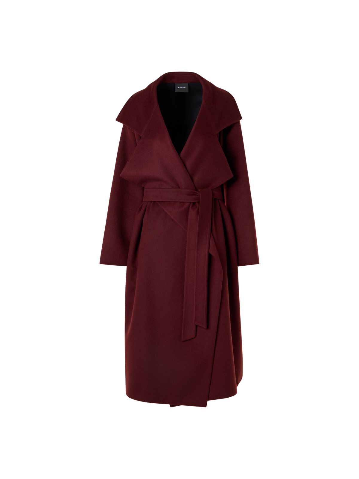 Designer Wickelmantel aus Kaschmir-Double-Face - Rot
