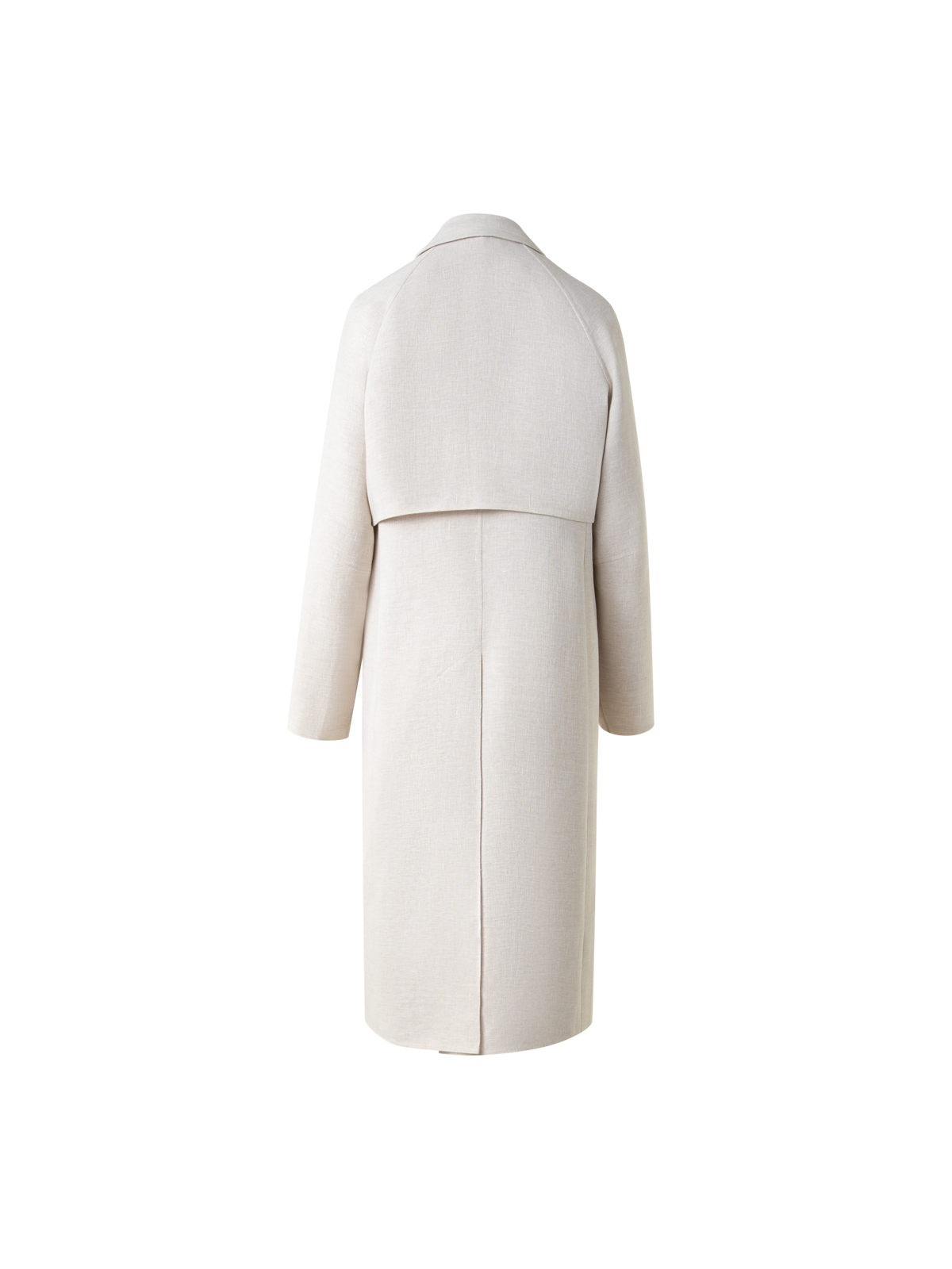 Designer Duo Mantel - Leinen-Weste und Bolero - Grau - Ecru - Weiss