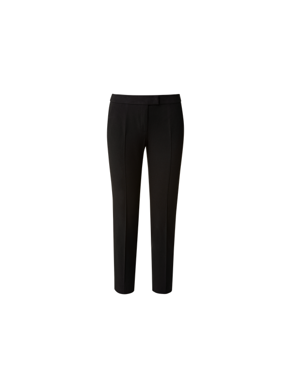 Designer Cropped Slim-Fit Hose aus Baumwolle - Schwarz
