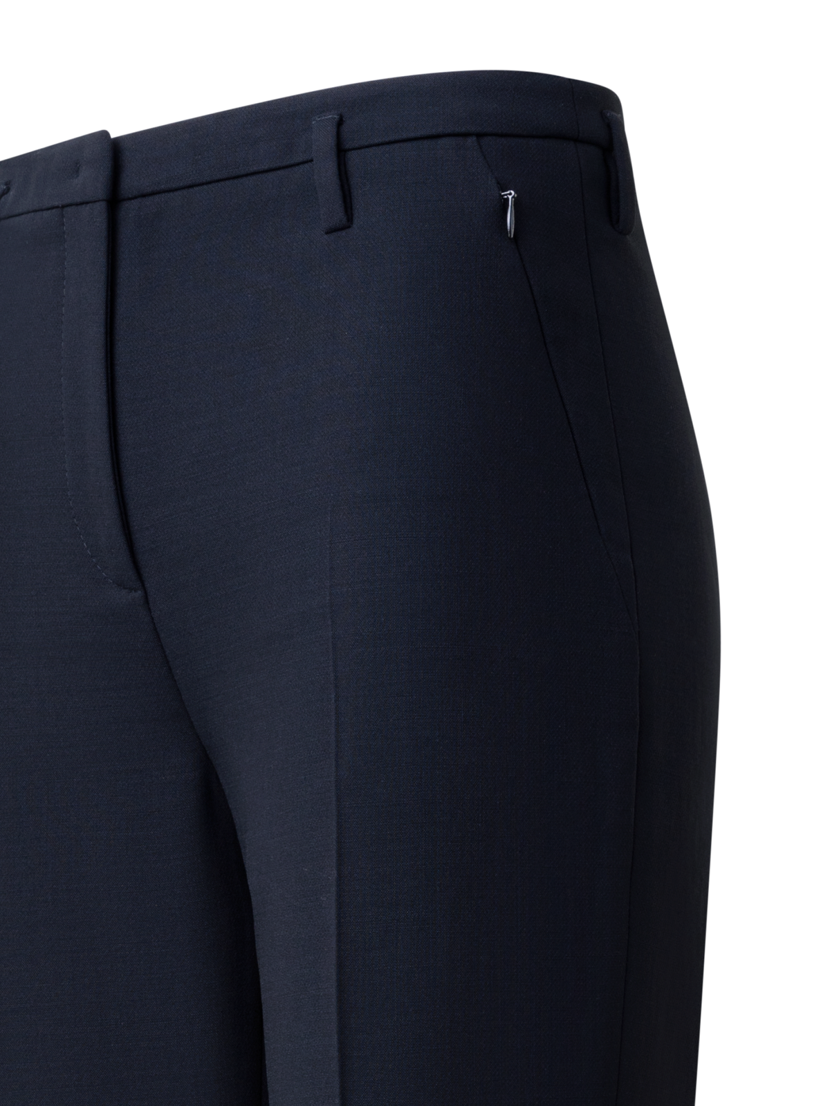 Designer Bootcut Hose aus Woll-Doubleface - Dunkelblau - Blau