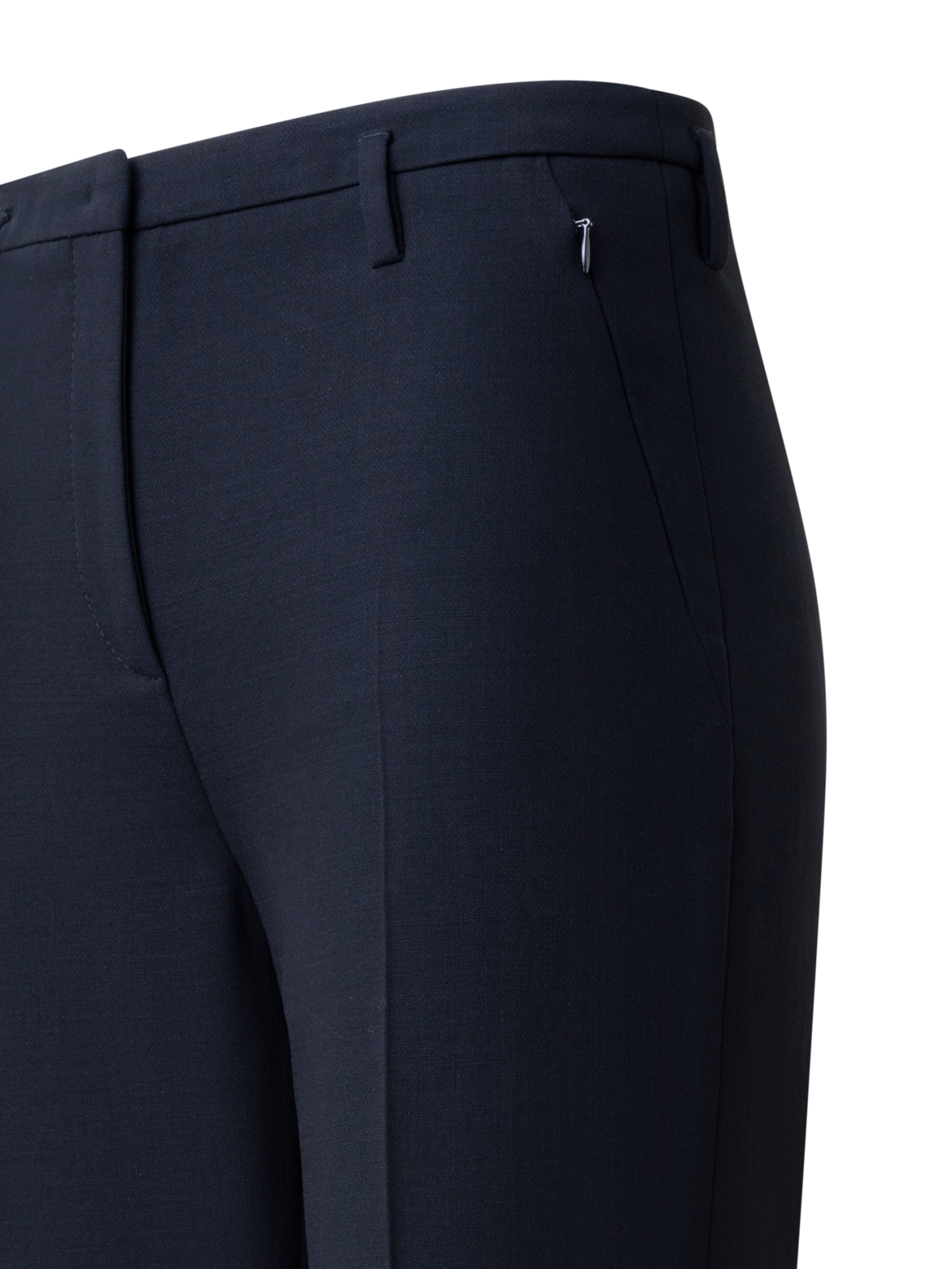 Designer Bootcut Hose aus Woll-Doubleface - Dunkelblau - Blau