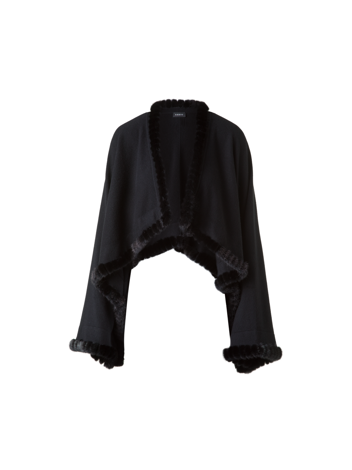 Designer Strickbolero aus Kaschmir-Seide - Schwarz