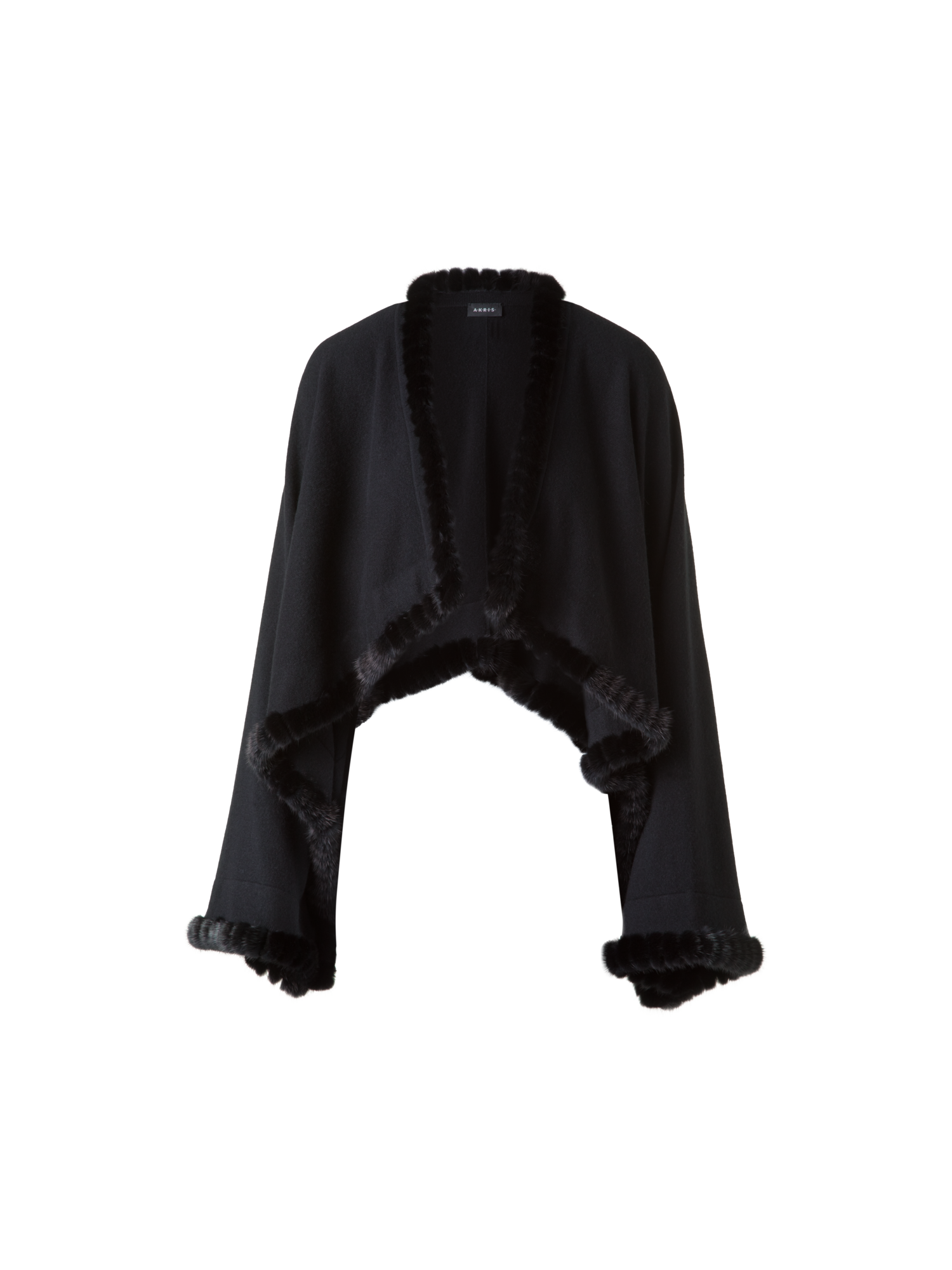 Designer Strickbolero aus Kaschmir-Seide - Schwarz