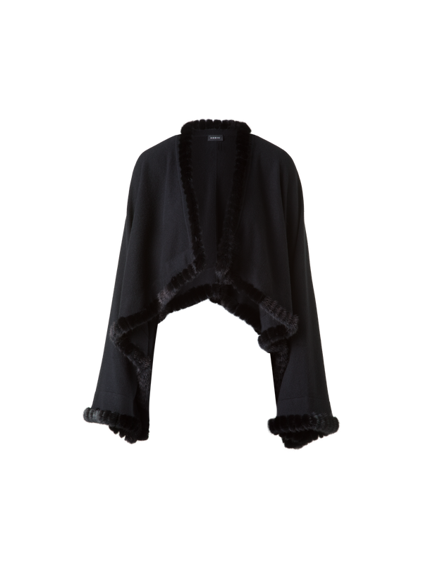 Designer Strickbolero aus Kaschmir-Seide - Schwarz