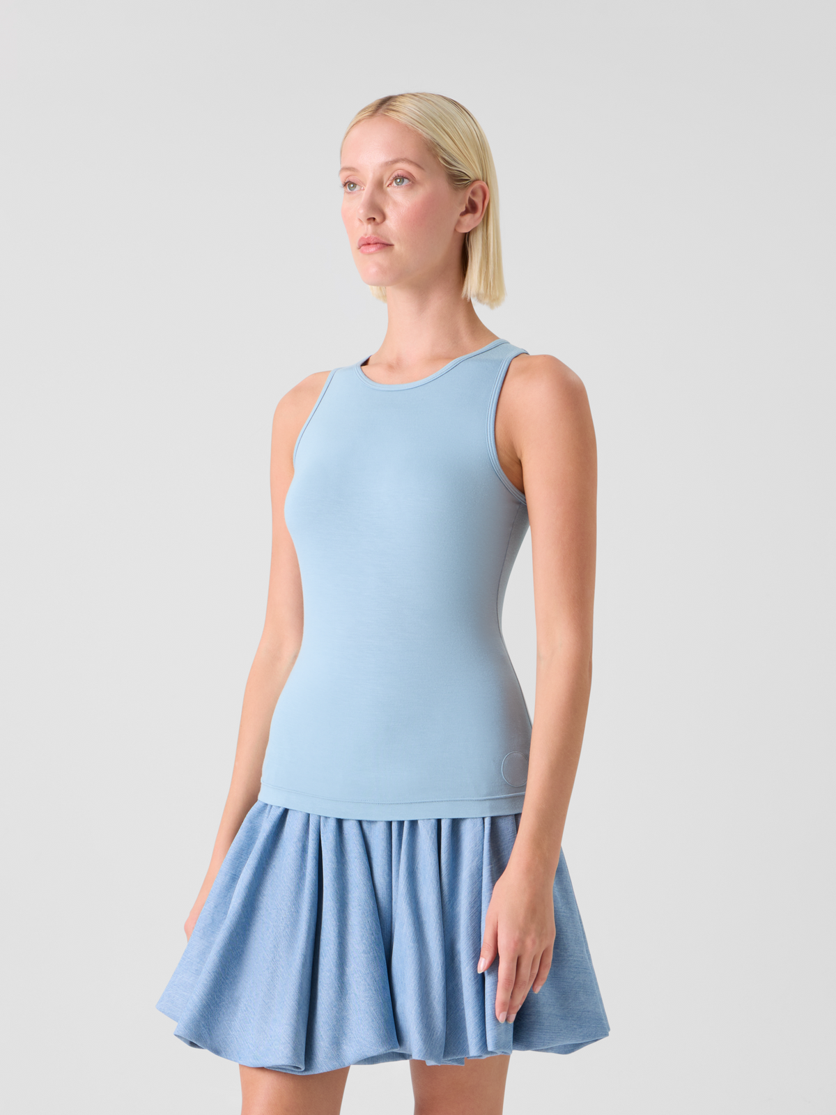 Designer Tailliertes Speedo-Top aus Stretch-Modal-Jersey - Blau #editorial
