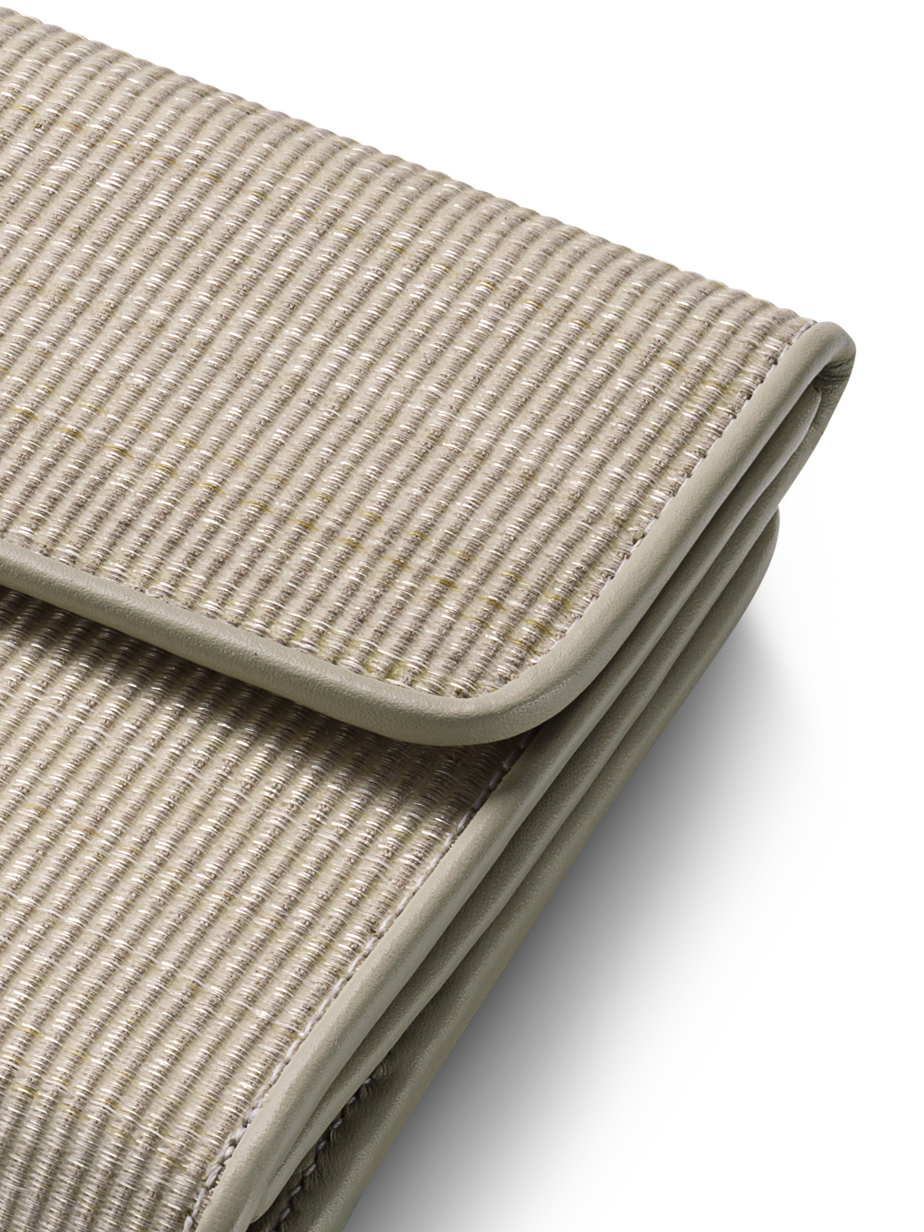 Designer Small Flap Over Wallet in Horsehair, 10.3 x 9.5 x2.3 cm