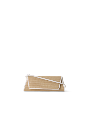 Designer Anouk Small Trapezoid Clutch - Beige