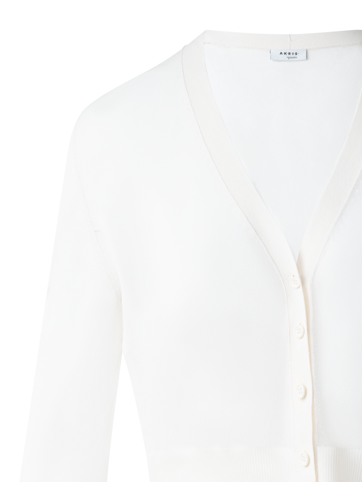 Designer Transparenter Cardigan mit Volumenärmeln - Ecru - Weiss