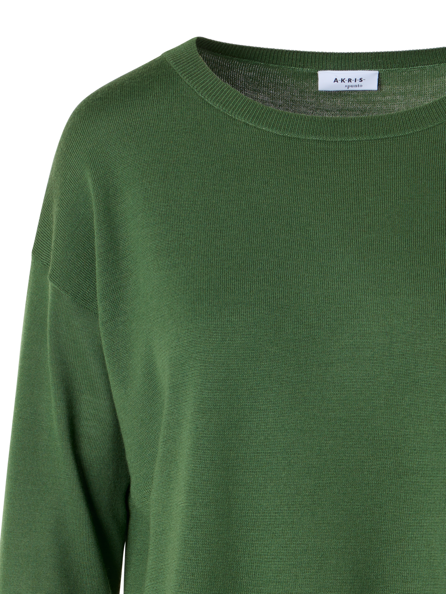 Designer Strickpullover aus Merinowolle - Grün