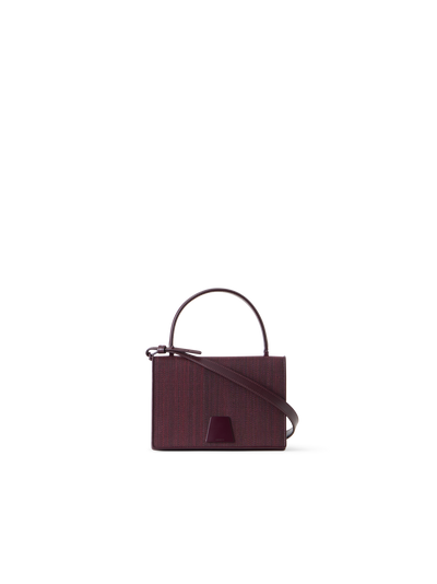 Designer Alice Small Henkeltasche aus Rosshaar - Weinrot