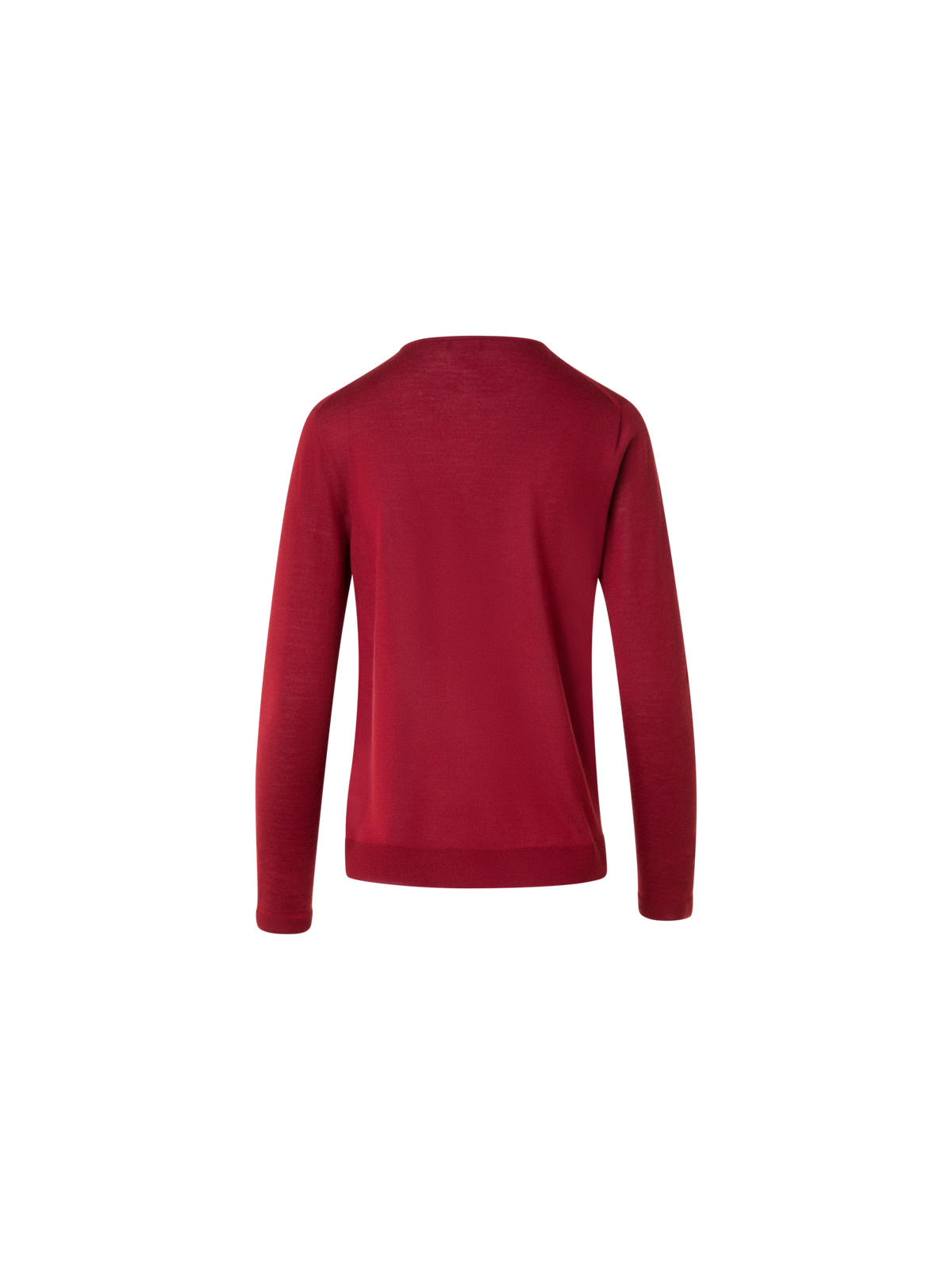 Designer Nahtloser Rundhals-Pullover aus Kaschmirseide - Weinrot - Rot