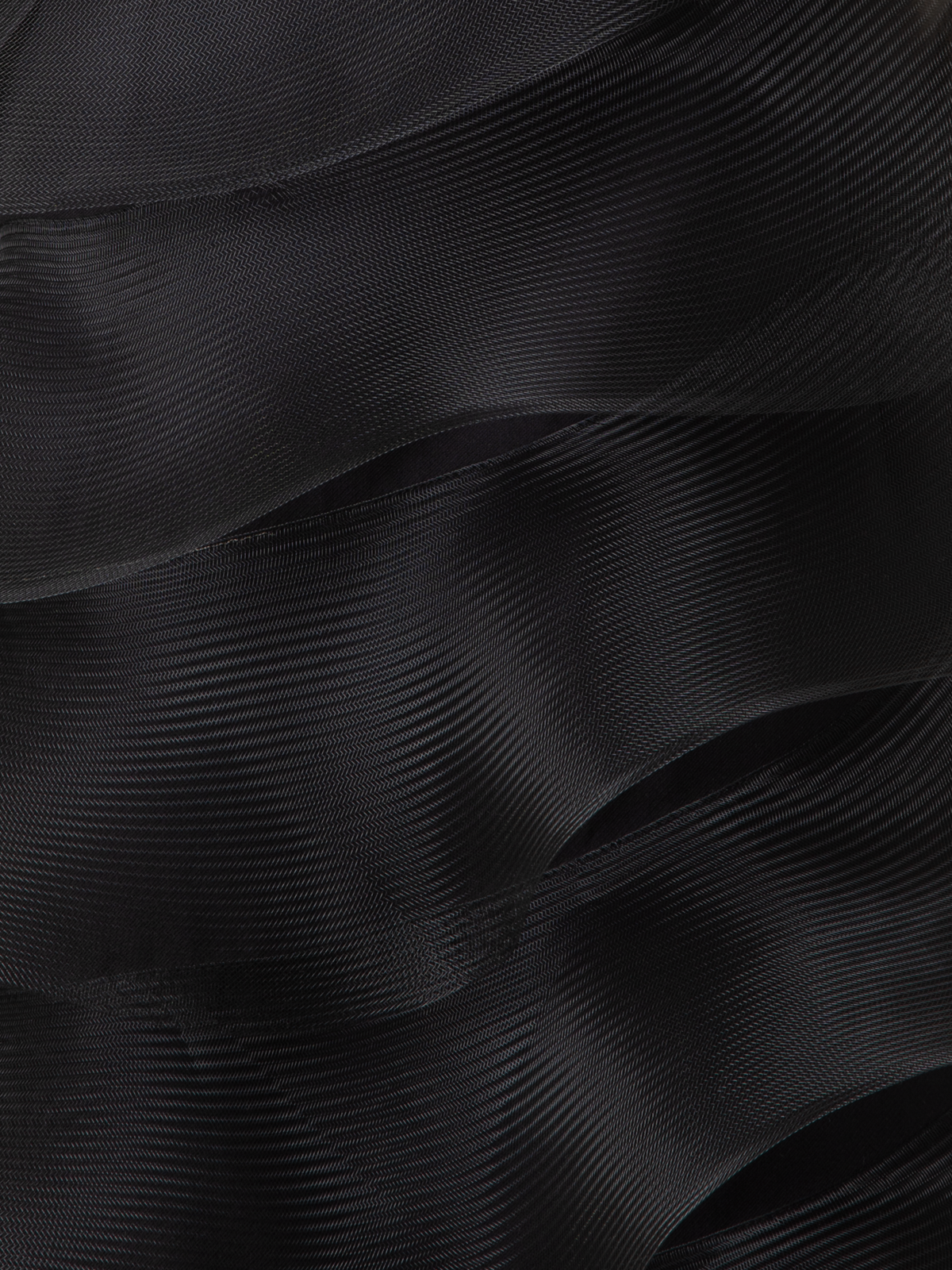 Designer Baumwoll-Seiden-Cocktailkleid mit Wellen - Schwarz