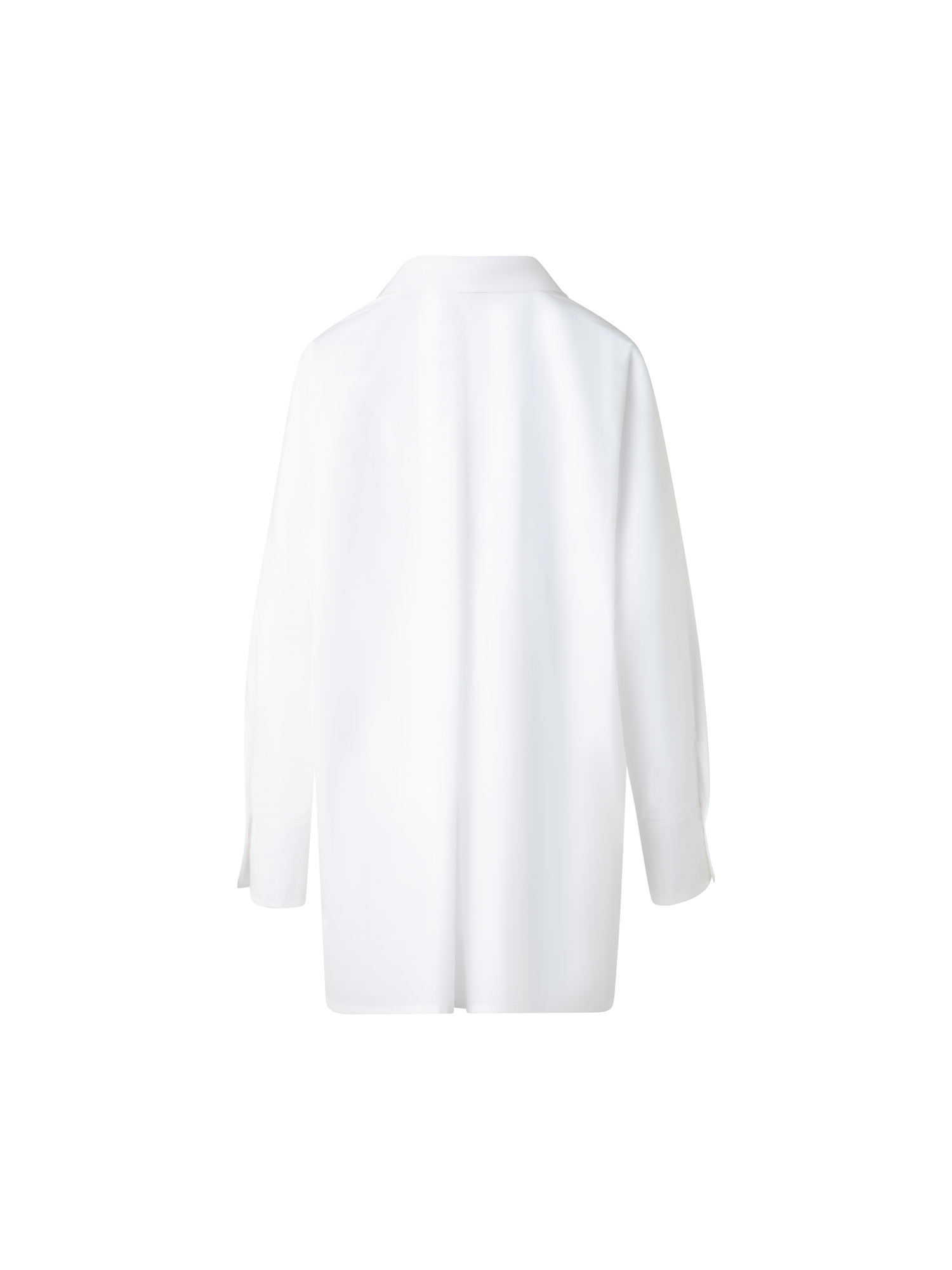 Designer Oversize Tunika-Bluse aus Baumwolle - Ecru - Weiss