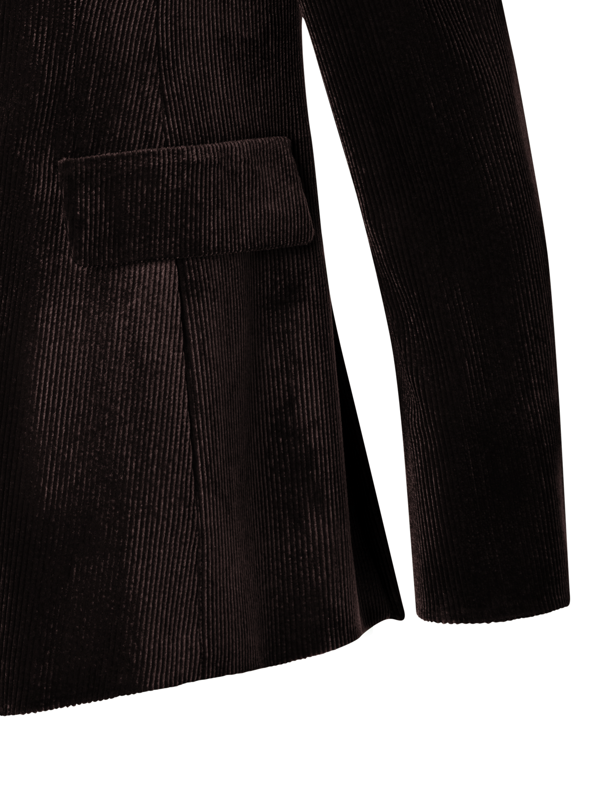 Designer Jacke aus fliessendem Cord - Braun