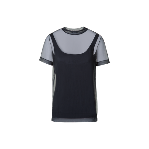 Transparentes Tüll-T-Shirt mit Tanktop
