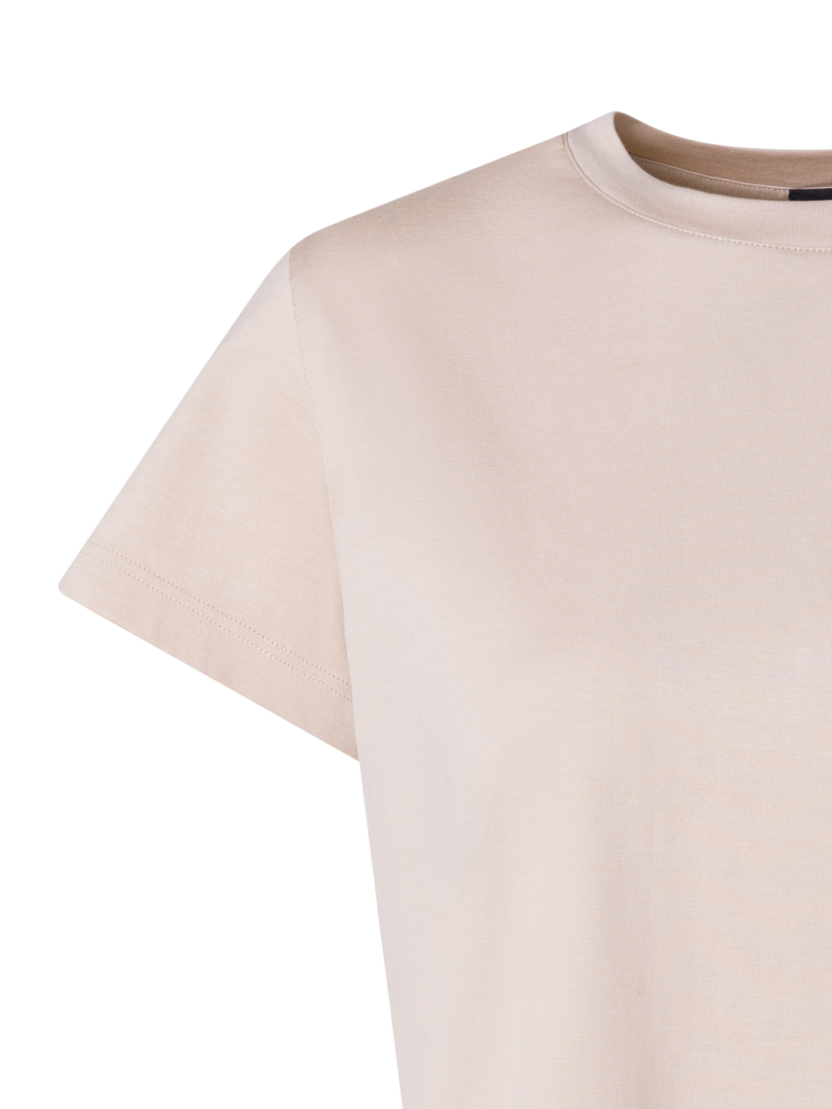 Designer T-Shirt aus Baumwoll-Jersey - Beige