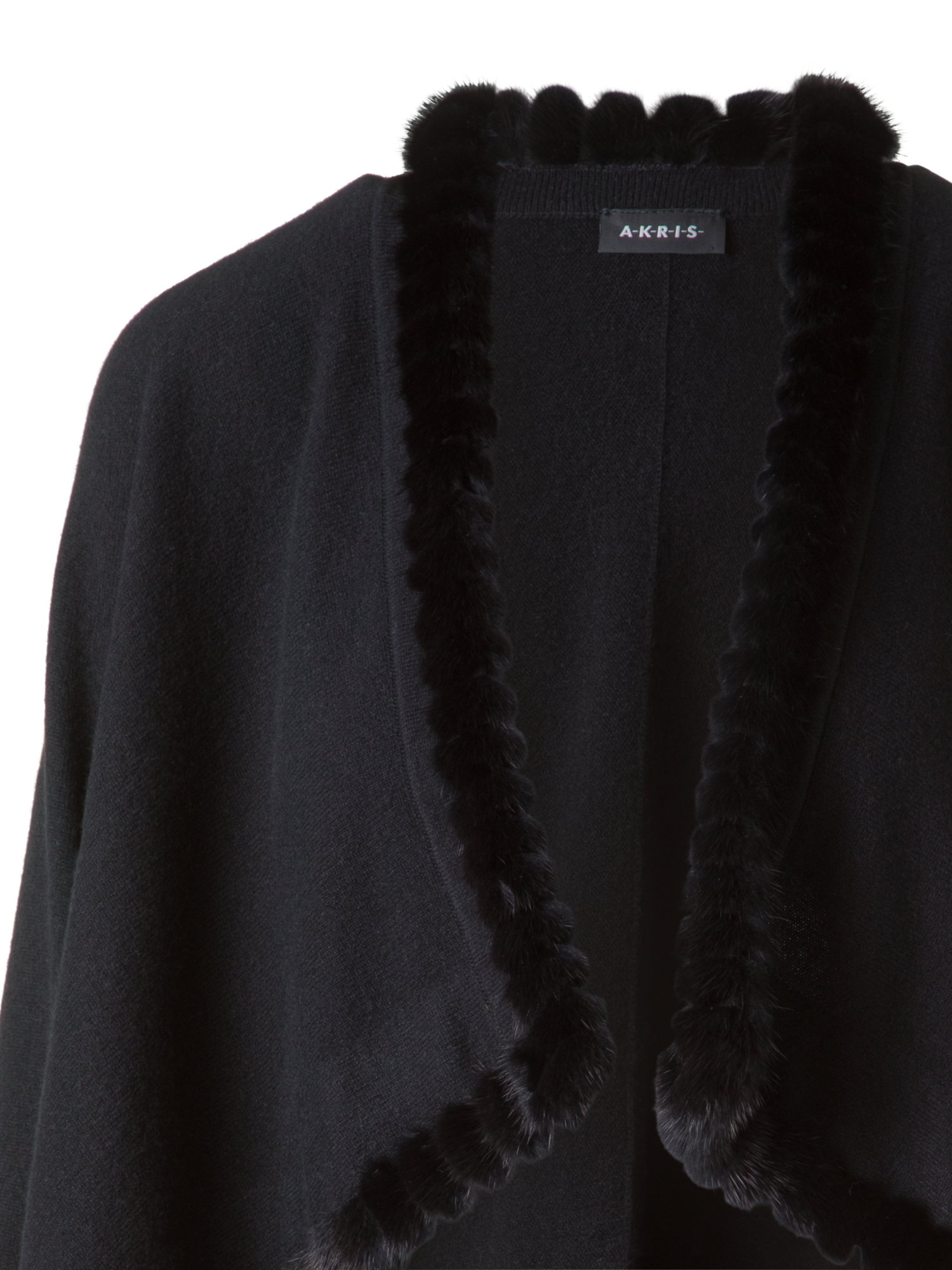 Designer Strickbolero aus Kaschmir-Seide - Schwarz