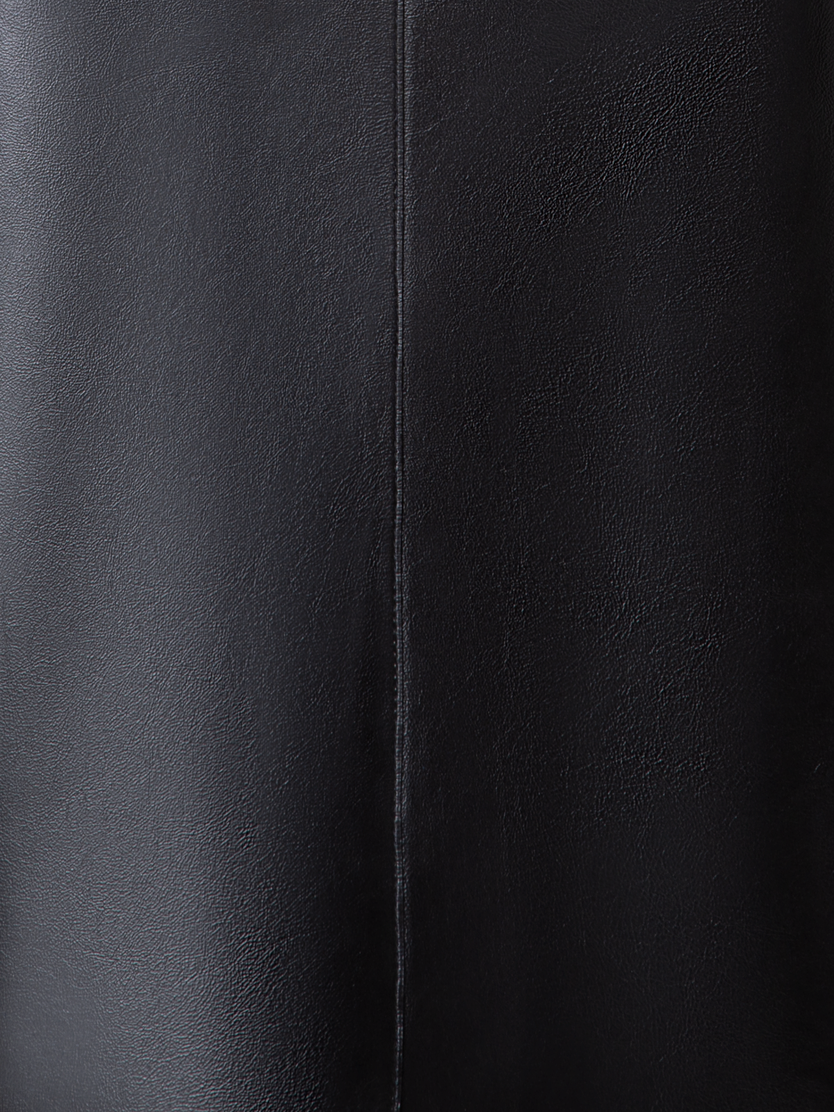 Designer Etuikleid aus lackiertem Leder in A-Linie - Schwarz