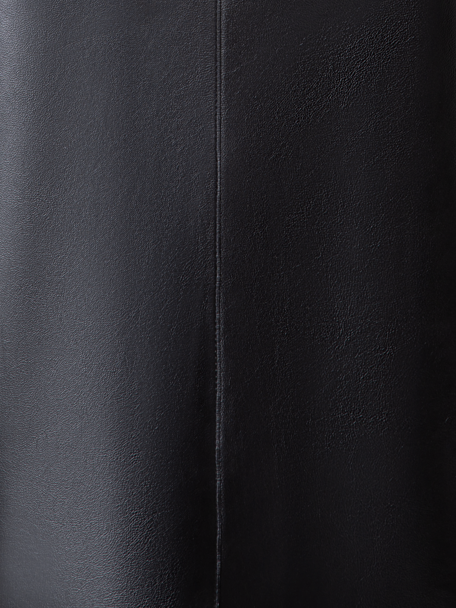 Designer Etuikleid aus lackiertem Leder in A-Linie - Schwarz