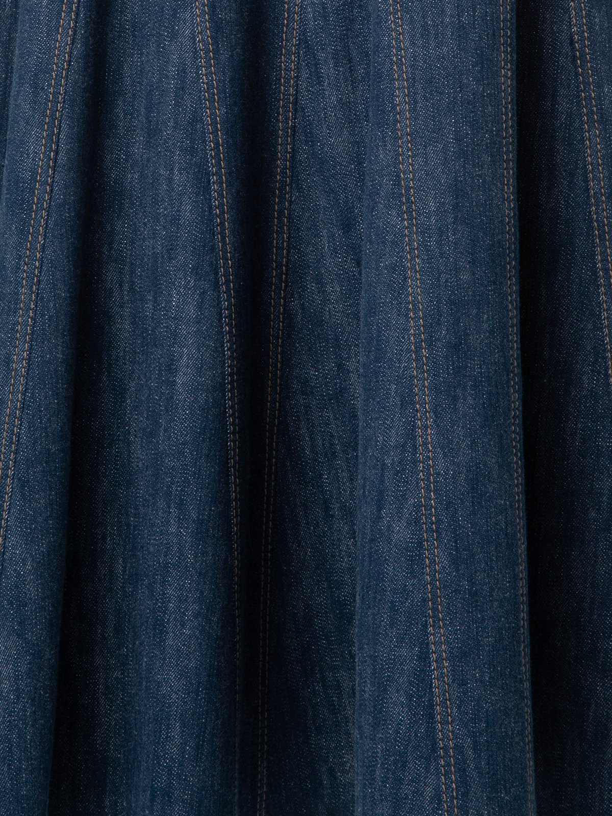 Designer Denim-Midirock mit Falten - Dunkelblau - Blau