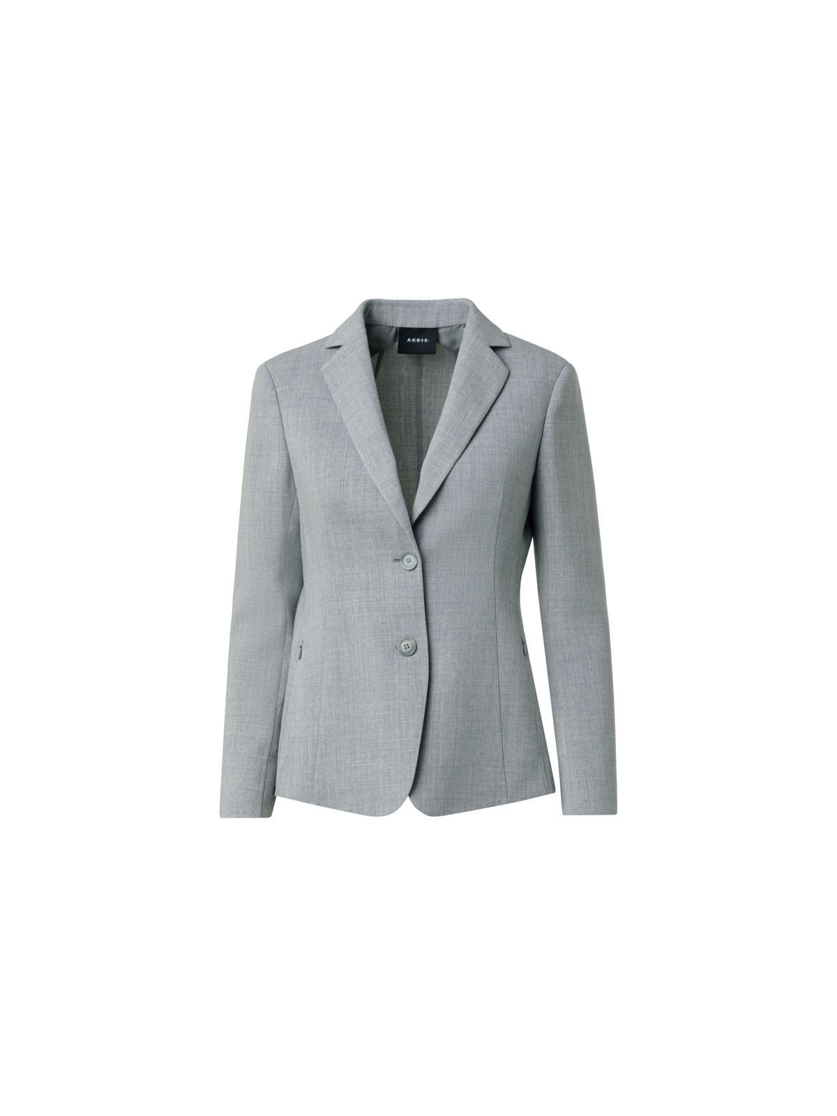Designer Blazer aus Woll-Stretch-Doubleface - Grau