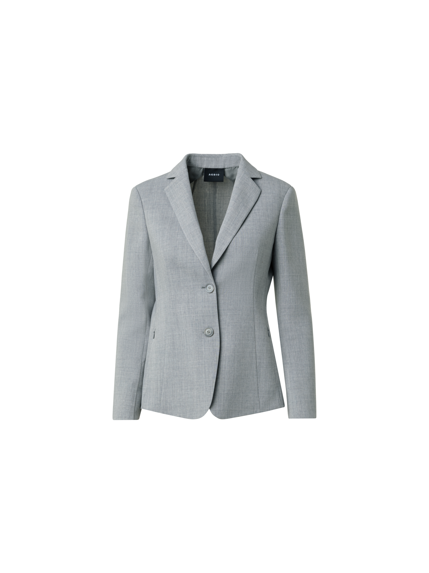 Designer Blazer aus Woll-Stretch-Doubleface - Grau
