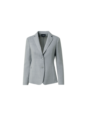 Designer Blazer aus Woll-Stretch-Doubleface - Grau