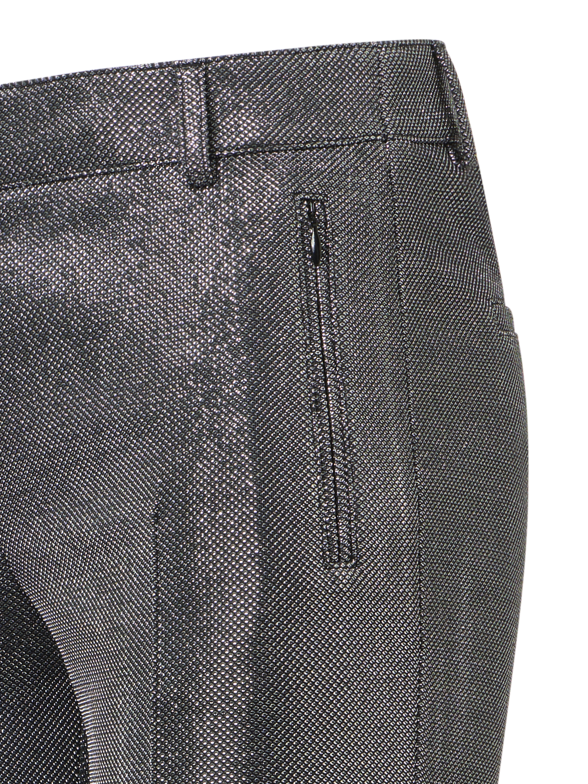 Designer Hose aus Metallic-Birdseye-Jersey - Grau