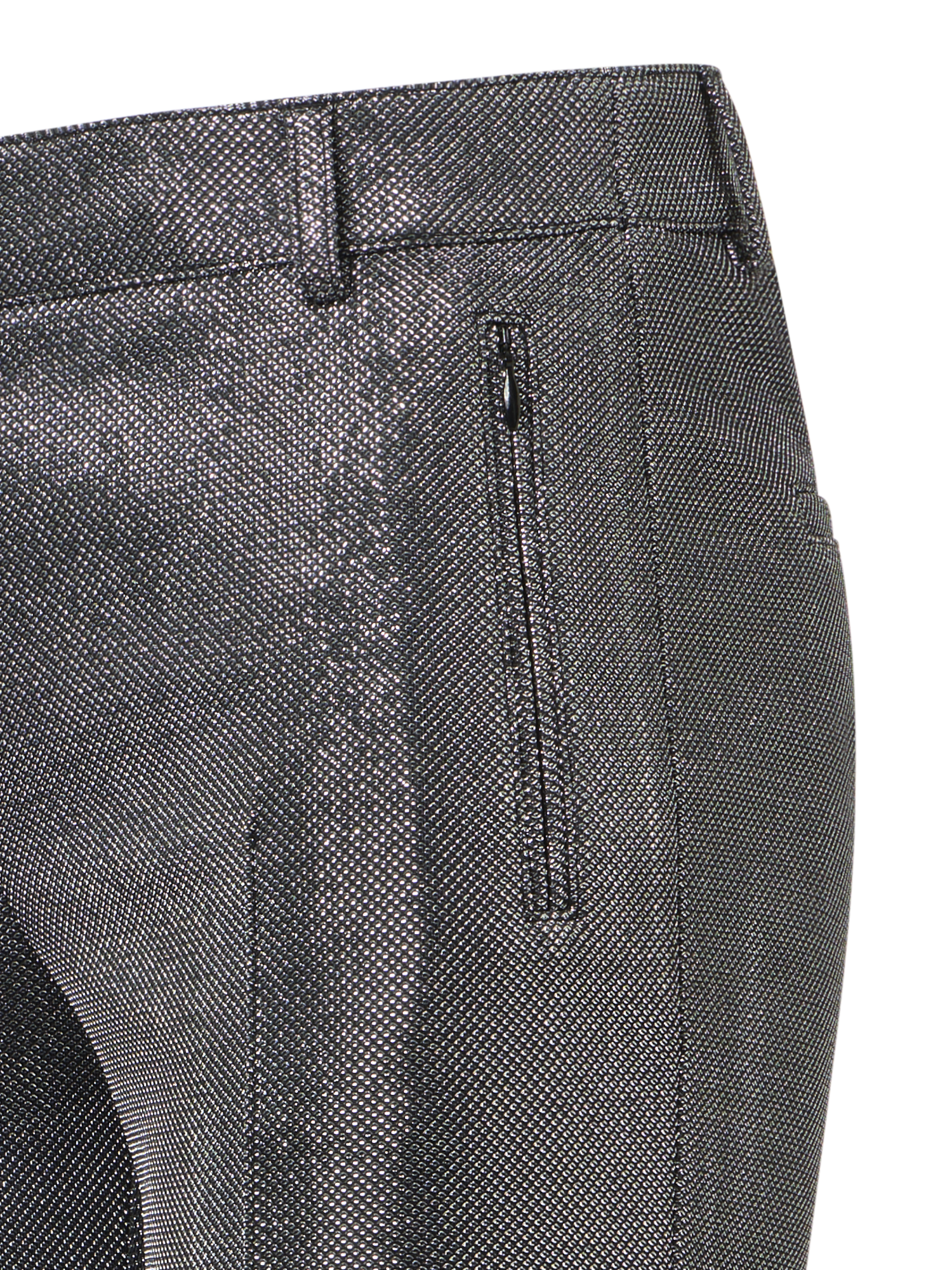 Designer Hose aus Metallic-Birdseye-Jersey - Grau