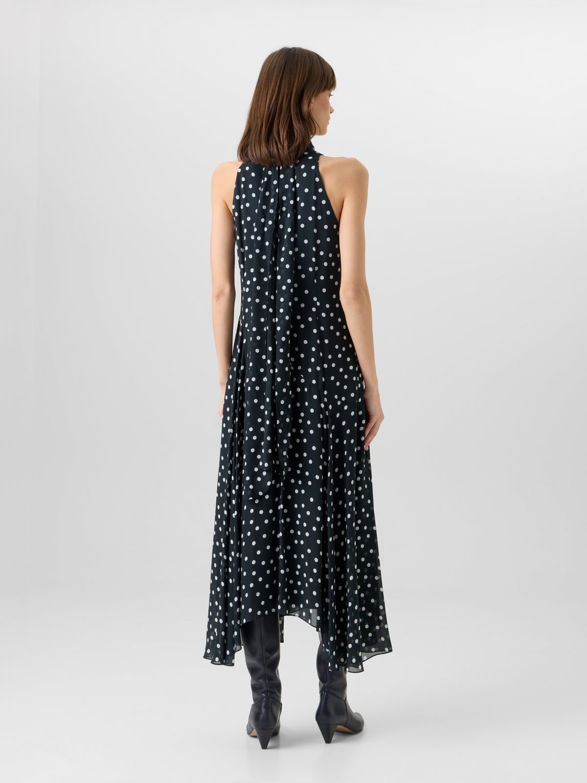 Designer Ärmelloses Midikleid aus Viskose-Georgette - Bunt #editorial
