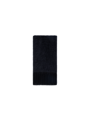 Designer Bi-Color Schal aus Cloud Cashmere mit Fransen - Bunt - Schwarz - Grau