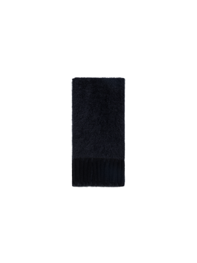Designer Bi-Color Schal aus Cloud Cashmere mit Fransen - Bunt - Schwarz - Grau