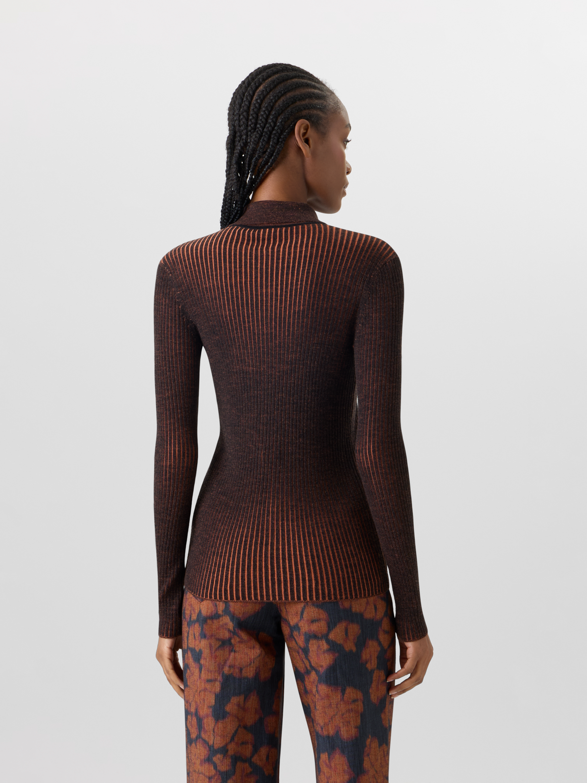 Designer Langärmeliger Strickpullover aus Merinowolle - Bunt #editorial