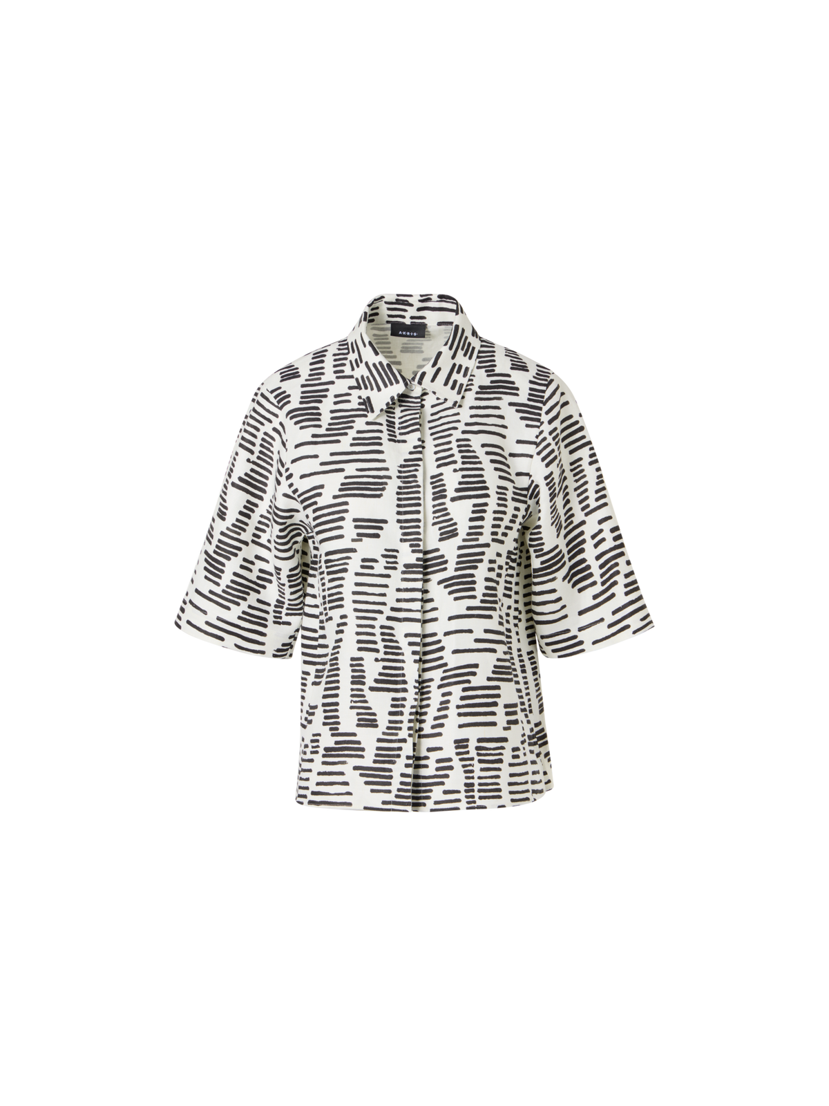 Designer Bluse mit Dance Movement Print - Weiss