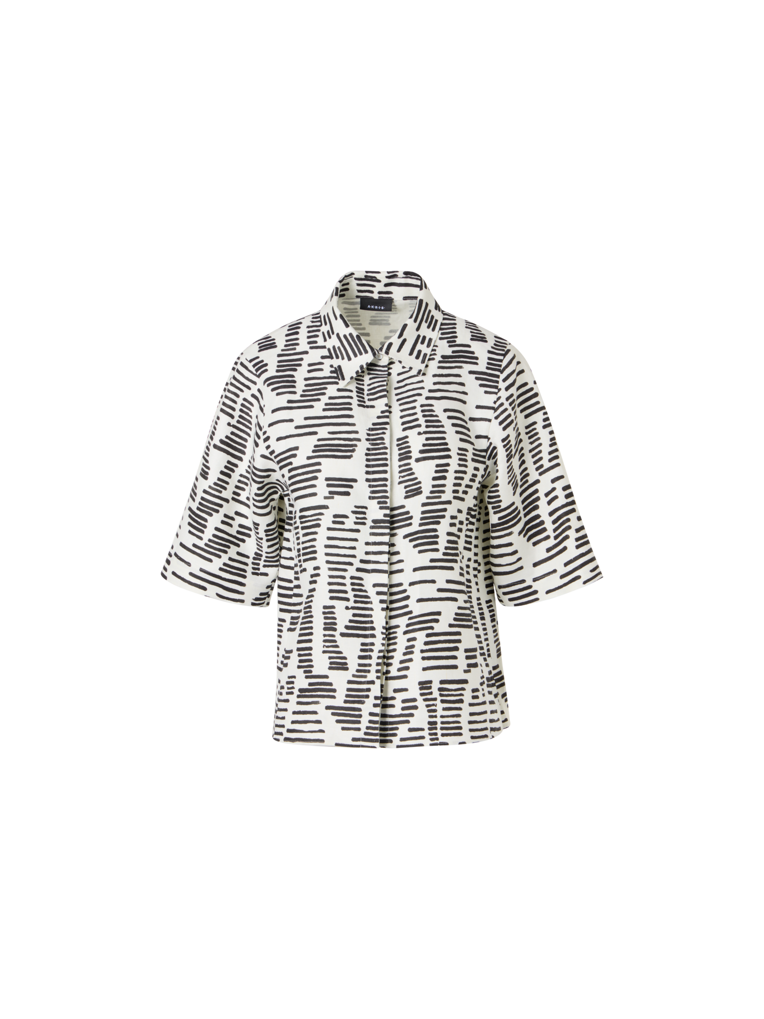 Designer Bluse mit Dance Movement Print - Weiss