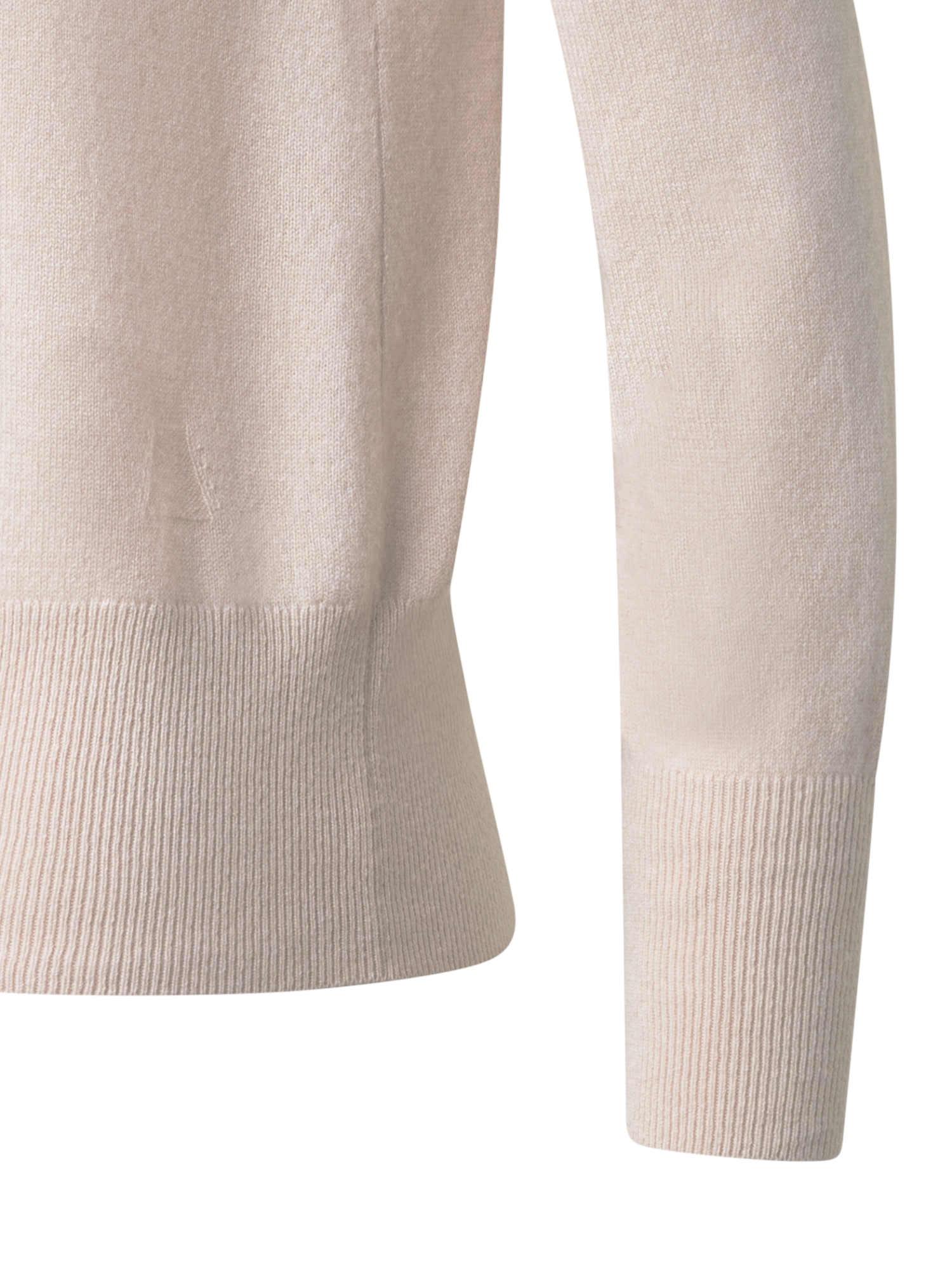 Designer 100% Kaschmir-Pullover mit V-Ausschnitt - Beige