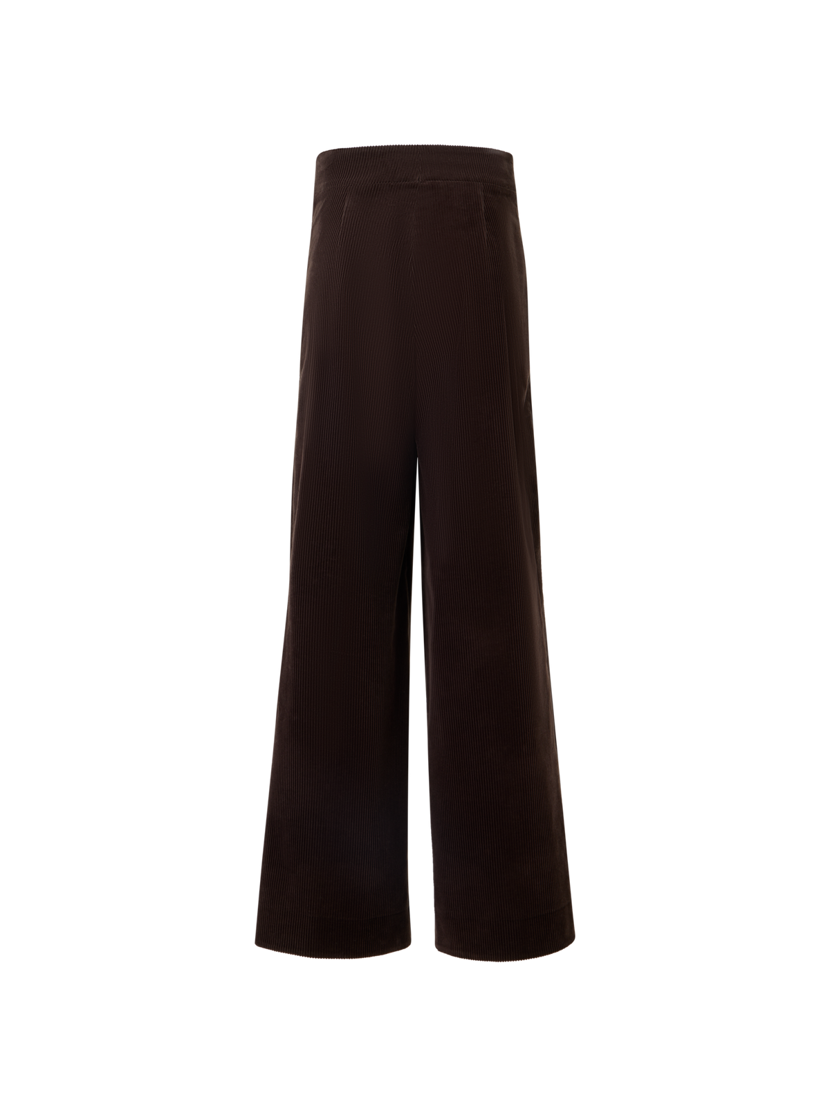 Designer Weite Bundfaltenhose aus Baumwollcord - Braun