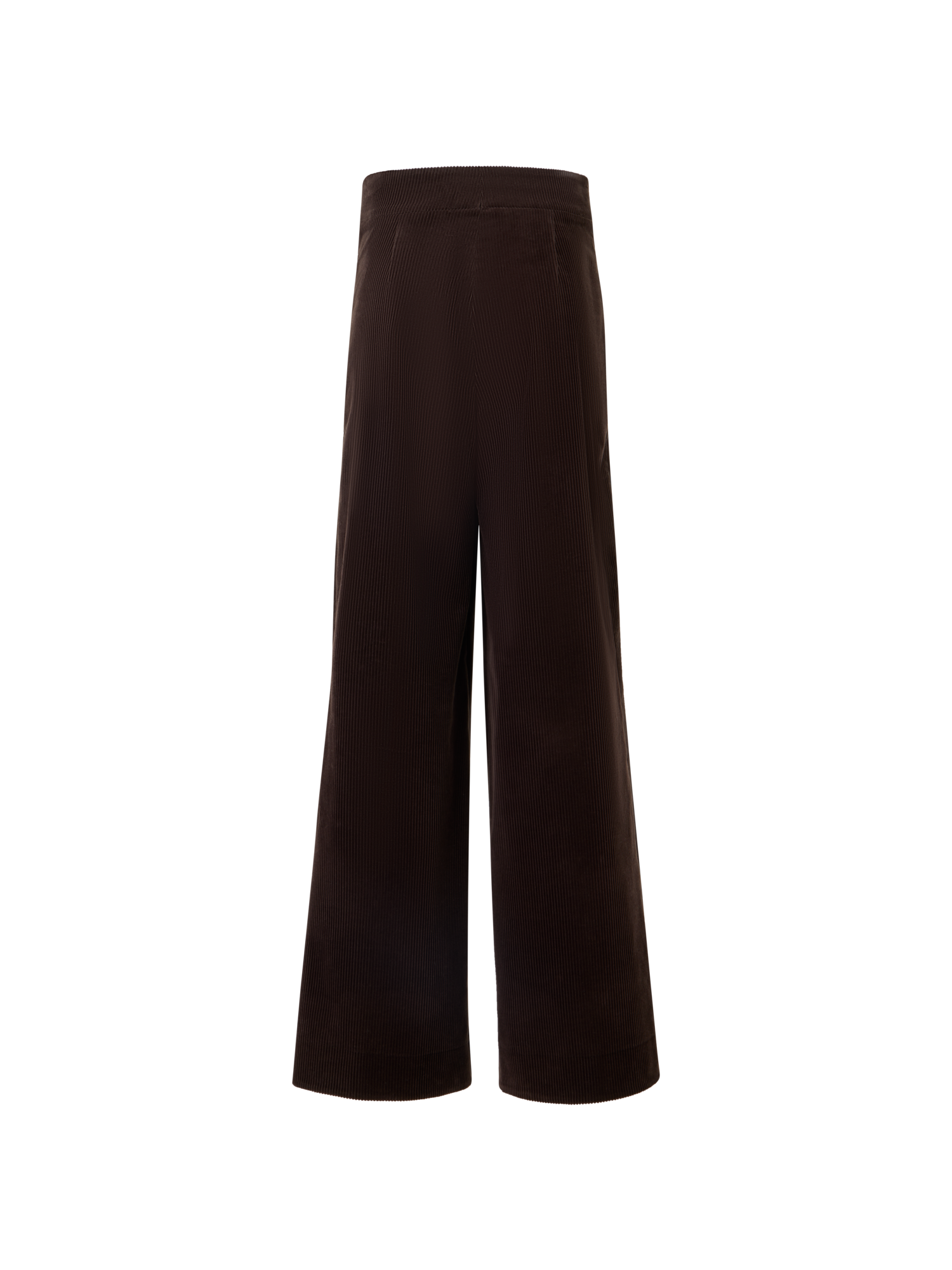 Designer Weite Bundfaltenhose aus Baumwollcord - Braun