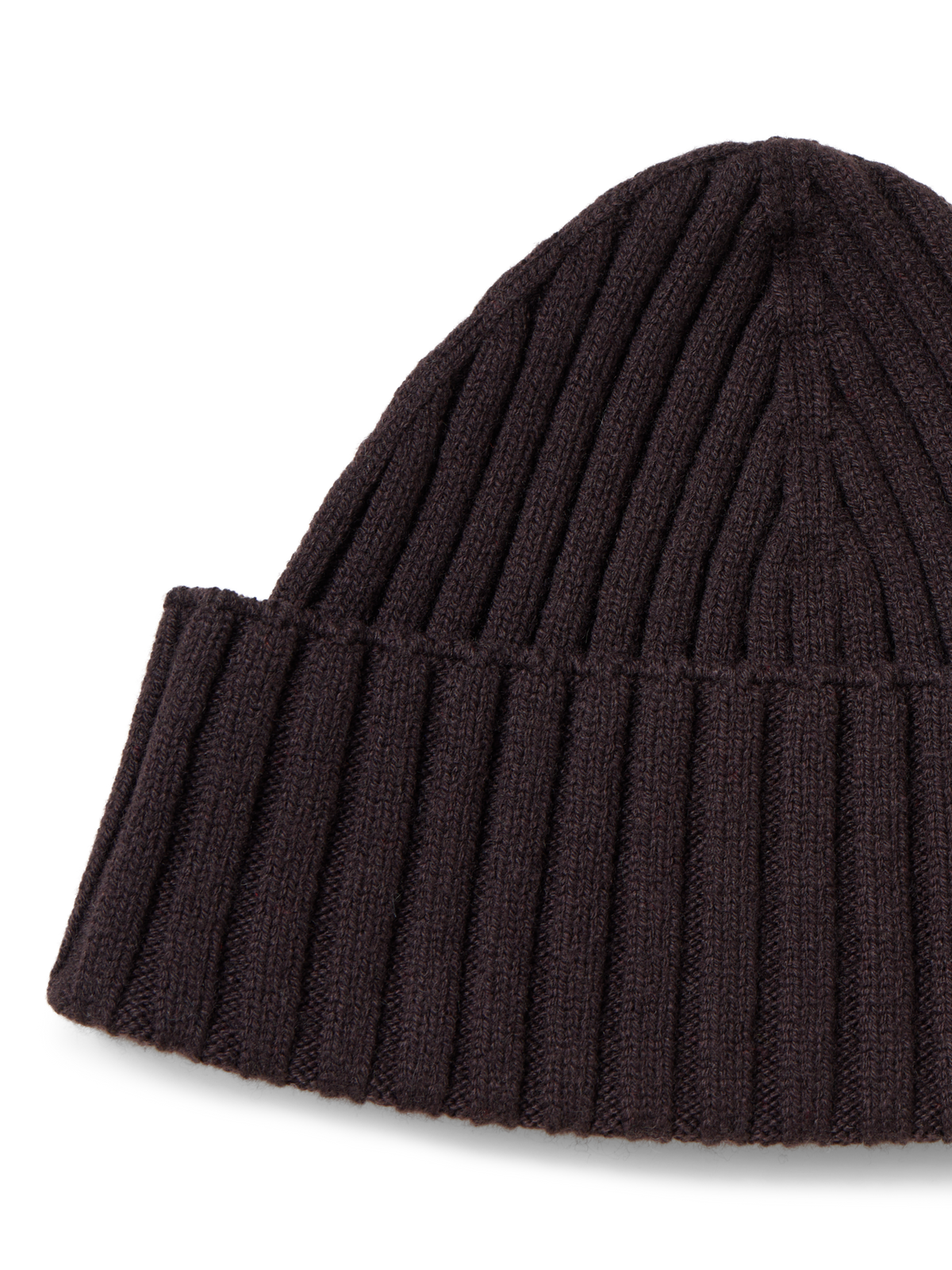 Designer Beanie aus Wolle-Kaschmir - Braun