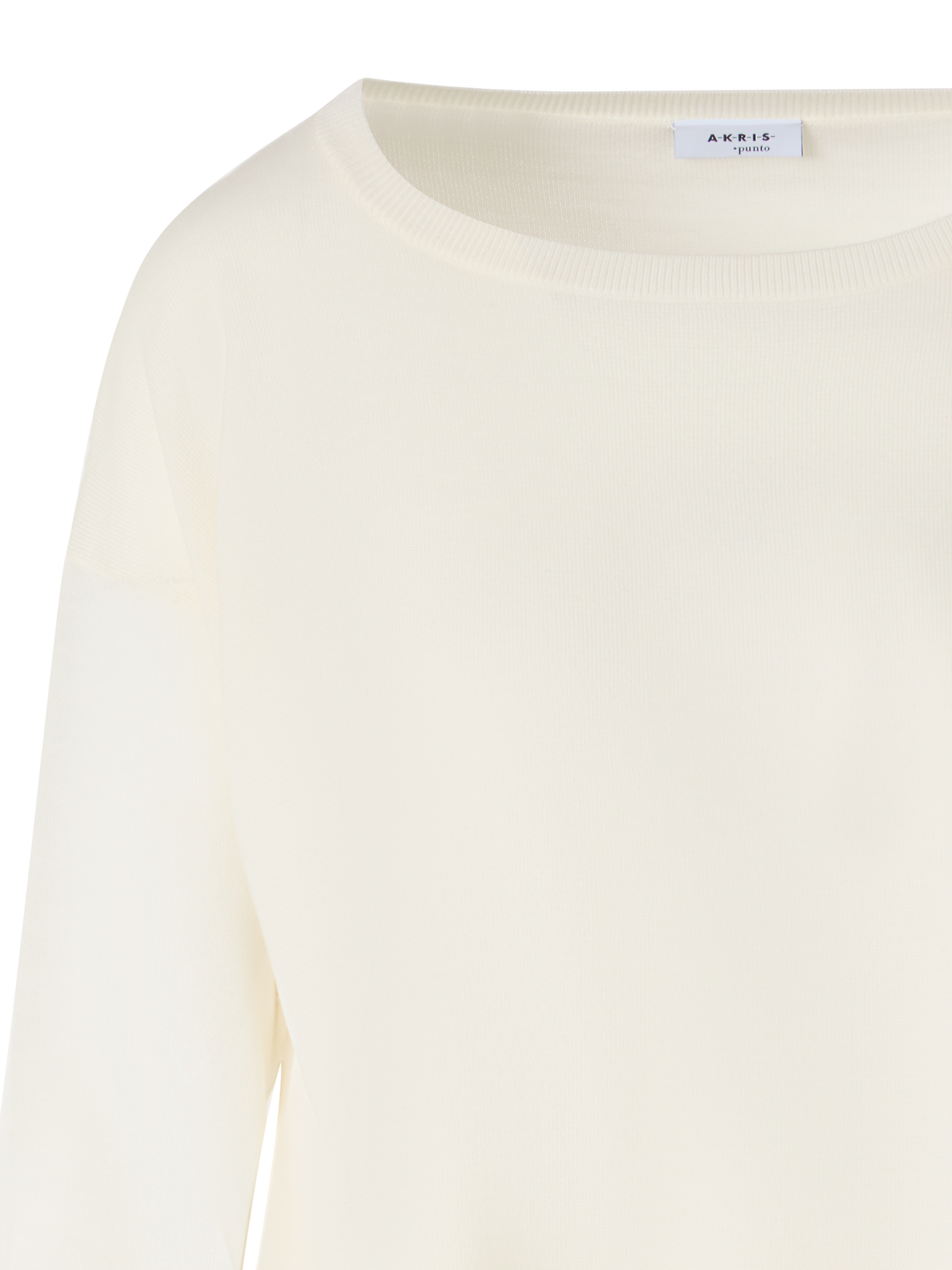 Designer 1Strickpullover aus Merinowolle - Ecru