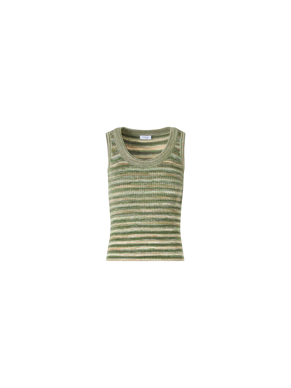 Designer Ärmelloses Stricktop aus Merinowolle - Grün